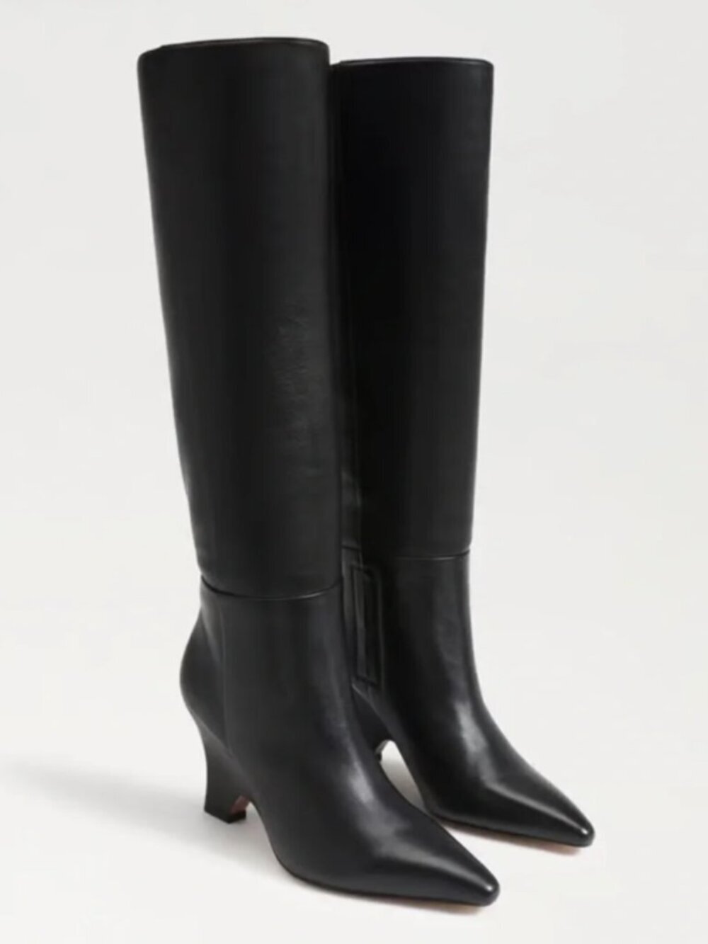 Sam Edelman Women's Vance Knee High Boot, Black Leather, Size 7.5